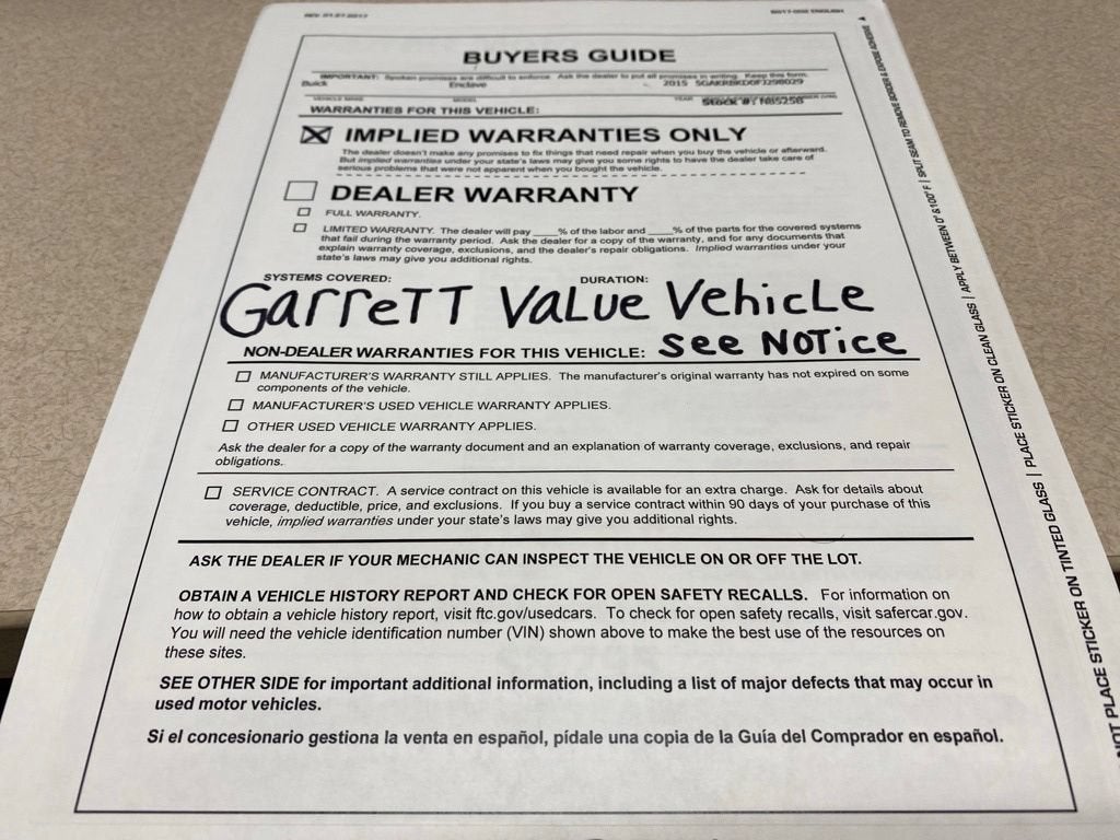 2015 Buick Enclave Leather