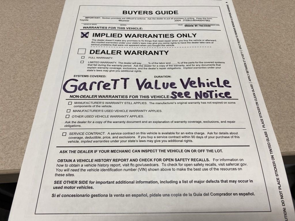 2004 Toyota 4Runner SR5