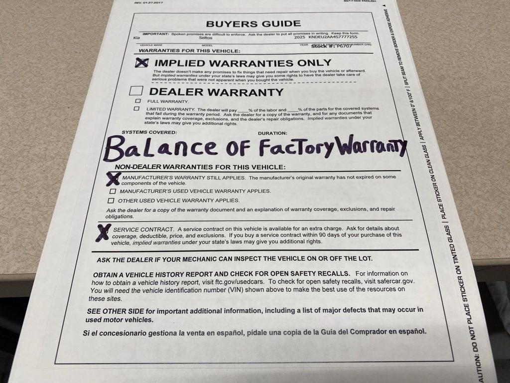 2025 Kia Seltos S